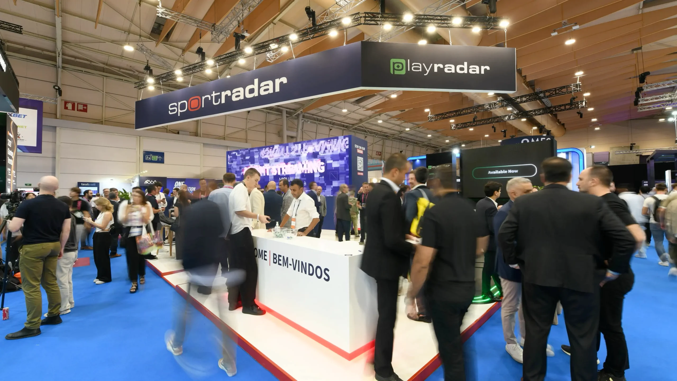 Sportradar booth at SBC Summit Lisbon 2026