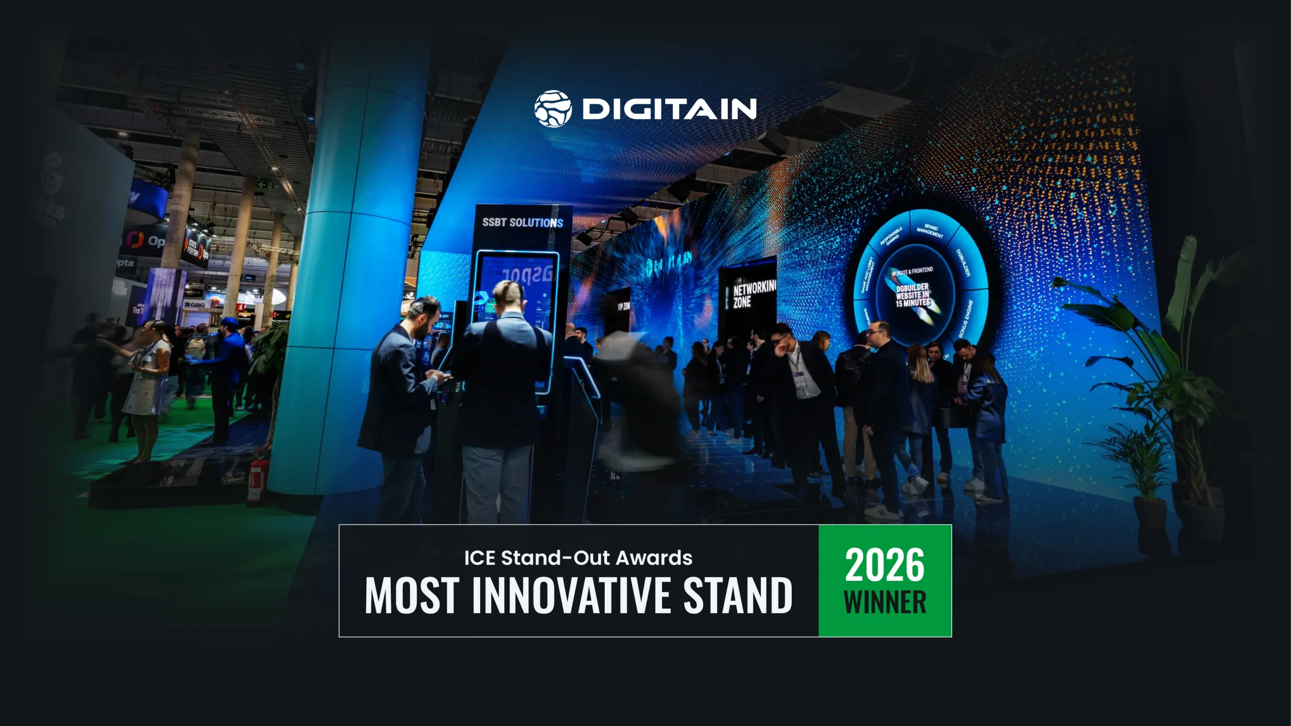 Digitain stand at ICE 2026 Most Innovative Stand Award